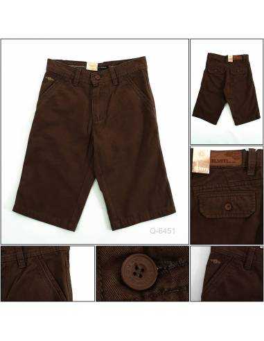 Celana Pendek Cowok Katun Hijau Tua Elviti 28-32