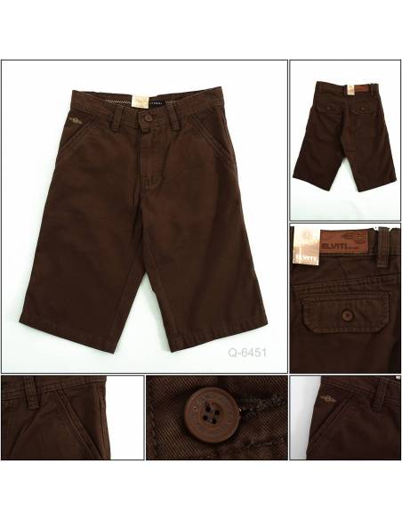 Celana Pendek Cowok Katun Hijau Tua Elviti 28-32