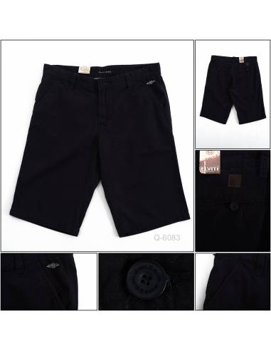 Celana Pendek Cowok Katun Biru Tua Elviti 33-38