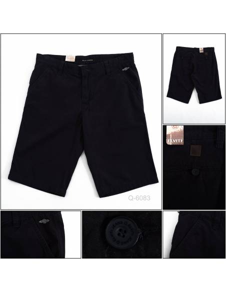 Celana Pendek Cowok Katun Biru Tua Elviti 33-38