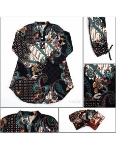 Tunik Batik Cewek Lengan Panjang Bravos XXL