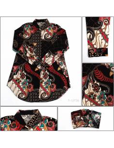 Tunik Batik Cewek Lengan Panjang Bravos XXL