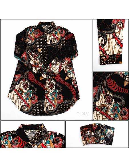 Tunik Batik Cewek Lengan Panjang Bravos XXL