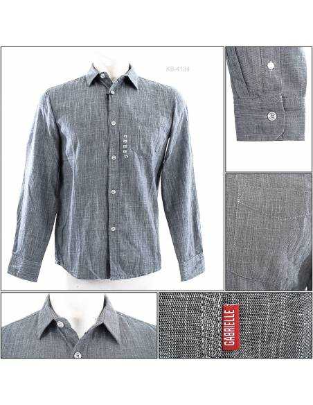 Kemeja Cowok Lengan Panjang Gabrielle S-XL