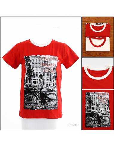 Kaos Oblong Cewek Lengan Pendek Popsy