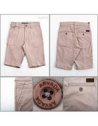Celana Pendek Cowok Katun Coklat Muda Arvada 27-32