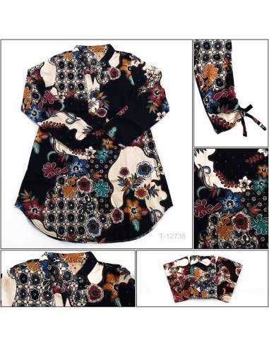 Tunik Batik Cewek Lengan Panjang Bravos All Size