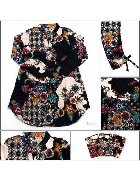 Tunik Batik Cewek Lengan Panjang Bravos All Size