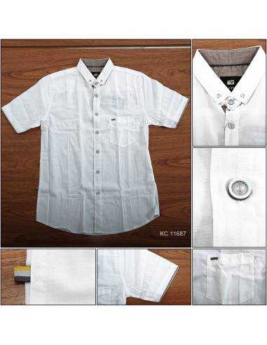 Kemeja Cowok Slim Fit Lengan Pendek Topten M-XL