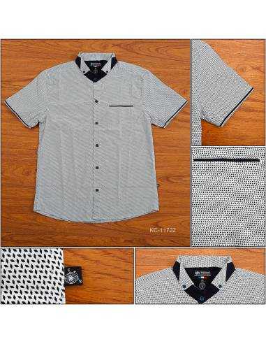 Kemeja Cowok Slim Fit Lengan Pendek Tom...