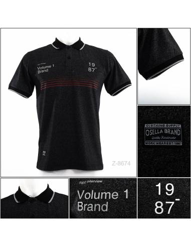 Kaos Kerah Cowok Stretch Lengan Pendek Osella M-XL