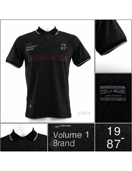 Kaos Kerah Cowok Stretch Lengan Pendek Osella M-XL