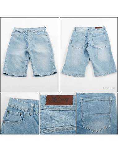 Celana Pendek Jeans Cowok Reguler Stretch X-3M...