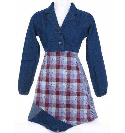 Dress Jeans Cewek Lengan Panjang Very Me