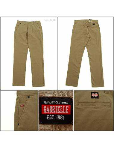 Celana Panjang Katun Slim Fit Cowok Stretch...