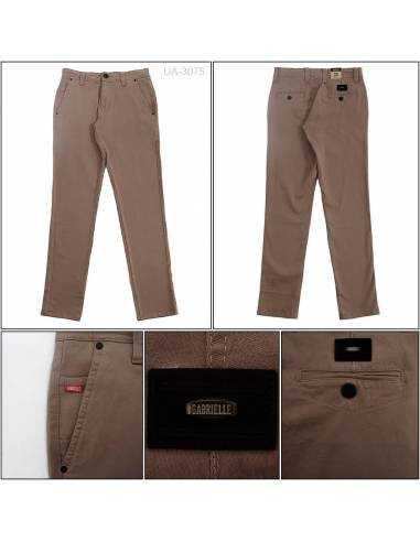 Celana Panjang Katun Slim Fit Cowok Stretch...