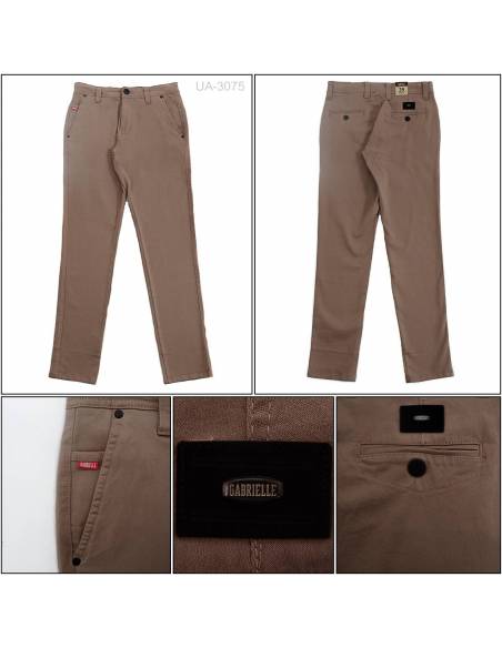 Celana Panjang Katun Slim Fit Cowok Stretch Gabrielle 28-38