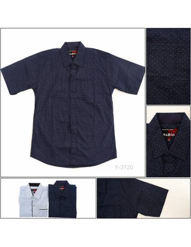 Kemeja Anak Cowok Motif Lengan Pendek Mario M-XL