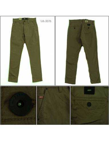 Celana Panjang Katun Slim Fit Cowok Stretch...