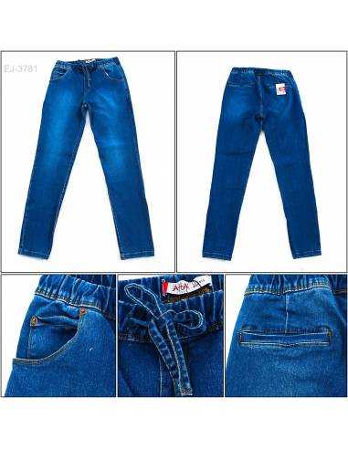 Celana Panjang Cewek Pinggang Berkaret Jeans...
