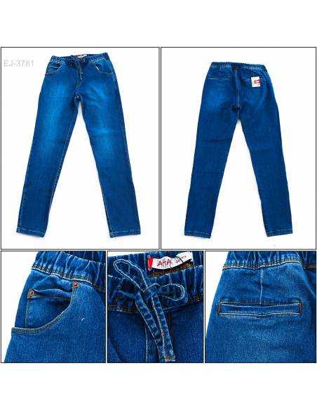 Celana Panjang Cewek Pinggang Berkaret Jeans Aha M-XL