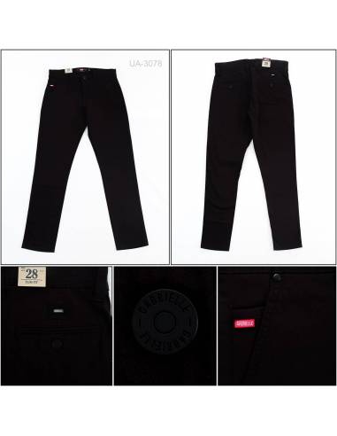 Celana Panjang Katun Slim Fit Cowok Stretch...