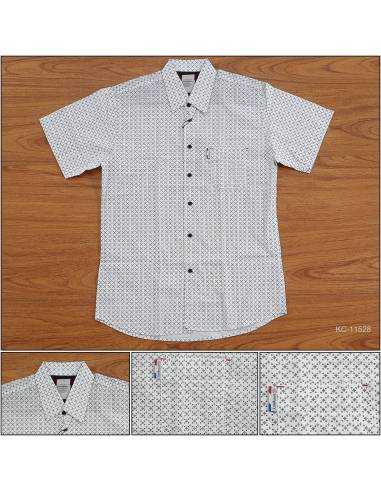 Kemeja Cowok Slim Fit Lengan Pendek Emergency L-XL