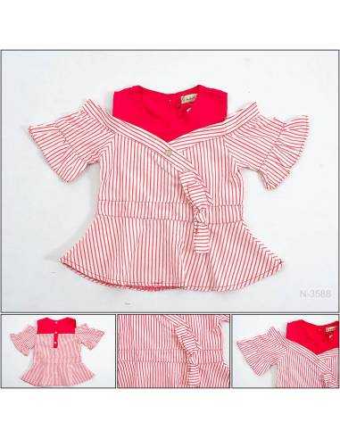 T-shirt/Atasan Anak Cewek Sabrina Inches 2-12