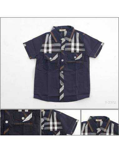 Kemeja Anak Cowok Lengan Pendek Burberry M-L