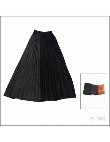 Rok Plisket Panjang/Long Skirt Dua Warna Hanan...