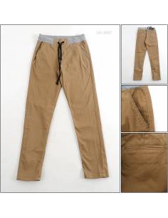 Celana Panjang Katun Slim Fit Cowok Rib Kolor YM 28-32