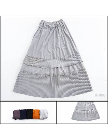 Rok Panjang Polos Plisket/Long Skirt Hanan 1-20