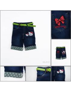 Celana Pendek Jeans Anak Cewek Hudie 1-3