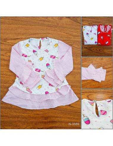 T-shirt/Atasan Anak Cewek Lengan Panjang Maudy S-L