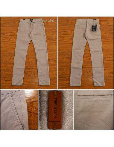 Celana Panjang Katun Slim Fit Cowok Stretch...