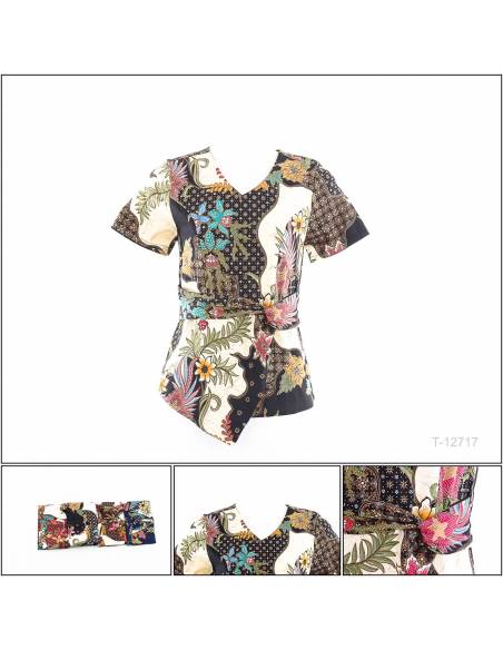 Atasan Batik Cewek Lengan Pendek Bravos All Size