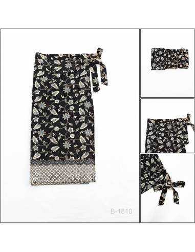 Rok Lilit Panjang/Long Skirt Motif Bunga Teratai