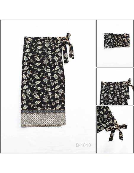 Rok Lilit Panjang/Long Skirt Motif Bunga Teratai
