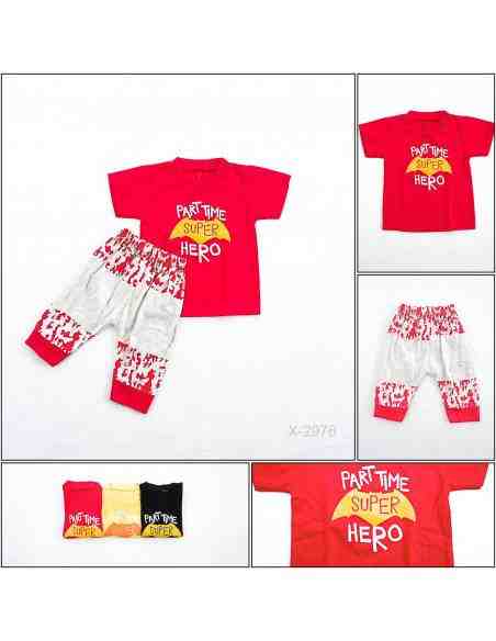 Setelan Kaos Anak Cowok Lengan Pendek All Size