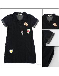 Atasan Jeans Cewek Lengan Pendek Zouna S-M