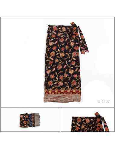 Rok Panjang/Long Skirt Motif Bunga Teratai All...