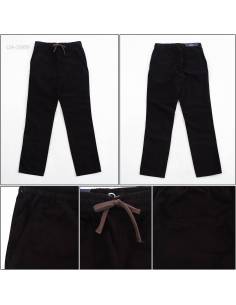 Celana Panjang Katun Slim Fit Cowok Rib Kolor Rock Sky M-2XL