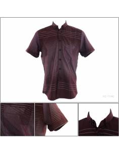 Kemeja Cowok Slim Fit Lengan Pendek Volup M-XL
