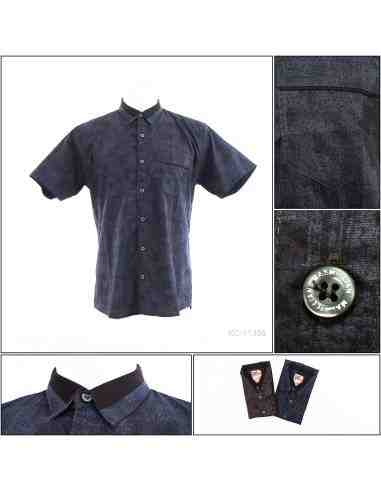 Kemeja Cowok Regular Lengan Pendek Maxmillian M-XL