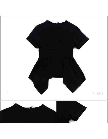 Atasan Cewek Lengan Pendek Hitam Kukky Top All Size