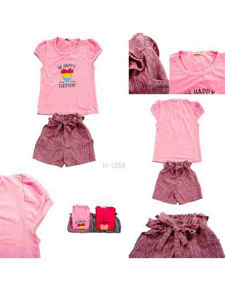 Setelan Anak Cewek/Children Clothes Lengan Pendek 11Inches 4-6