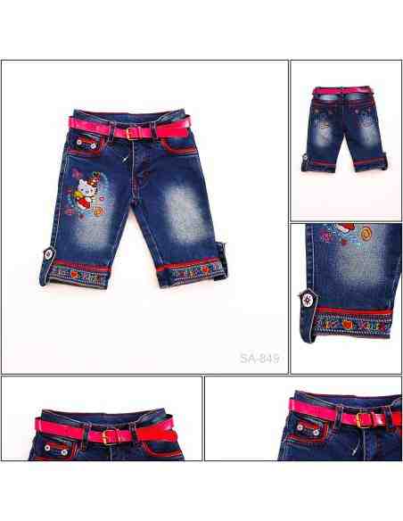 Celana Pendek Jeans Anak Cewek Pinky L