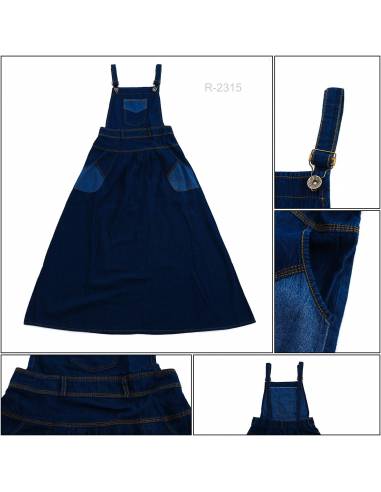 Bandatan Rok Panjang  Jeans Cewek Emerald All Size