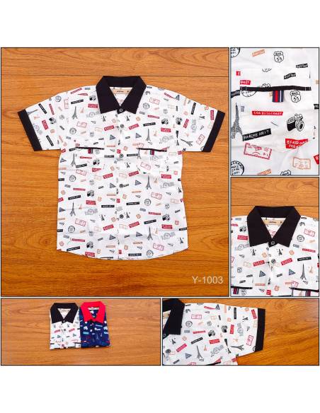 Kemeja Anak Cowok Lengan Pendek Benri 6-8