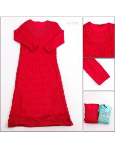 Long Dress Cewek Lengan Panjang Aurum All Size